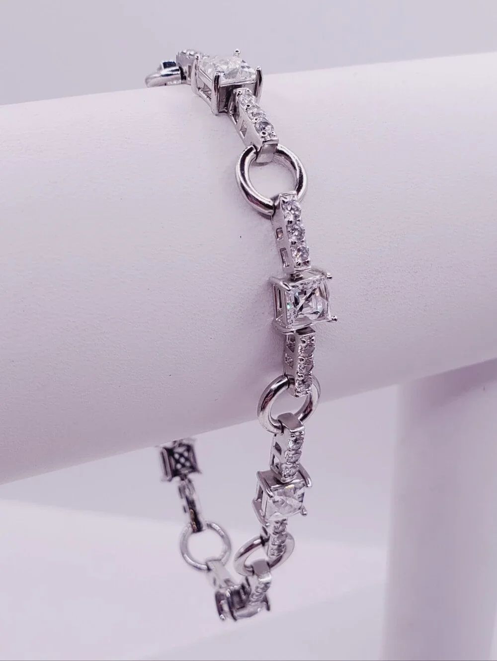 925 Sterling Silver Circle Link Bracelet